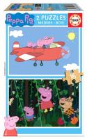 Puzzle 2x16 Świnka Peppa (drewniane) G3. Wydawca: Educa. SmakLiter.pl Opakowanie Puzzle 2x16 Świnka Peppa (drewniane) G3