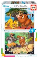 Puzzle 2x20 Król Lew/Księga dżungli G3. Wydawca: Educa. SmakLiter.pl Opakowanie Puzzle 2x20 Król Lew/Księga dżungli G3