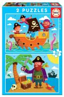 Puzzle 2x20 Piraci G3. Wydawca: Educa. SmakLiter.pl Opakowanie Puzzle 2x20 Piraci G3