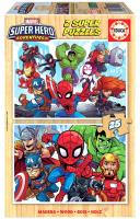 Puzzle 2x25 Marvel Super Hero Adventures (drewno). Wydawca: Educa. SmakLiter.pl Opakowanie Puzzle 2x25 Marvel Super Hero Adventures (drewno)