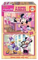 Puzzle 2x25 Myszka Minnie/Daisy (drewniane) G3. Wydawca: Educa. SmakLiter.pl Opakowanie Puzzle 2x25 Myszka Minnie/Daisy (drewniane) G3