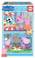 Puzzle 2x25 Świnka Peppa (drewniane) G3. Wydawca: Educa. SmakLiter.pl Opakowanie Puzzle 2x25 Świnka Peppa (drewniane) G3