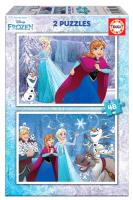 Puzzle 2x48 Kraina Lodu G3. Wydawca: Educa. SmakLiter.pl Opakowanie Puzzle 2x48 Kraina Lodu G3