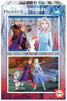 Puzzle 2x48 Kraina Lodu II G3. Wydawca: Educa. SmakLiter.pl Opakowanie Puzzle 2x48 Kraina Lodu II G3
