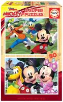 Puzzle 2x50 Myszka Miki i przyjaciele (drewniane). Wydawca: Educa. SmakLiter.pl Opakowanie Puzzle 2x50 Myszka Miki i przyjaciele (drewniane)