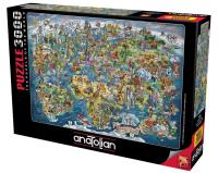 Puzzle 3000 Mapa Świata. Wydawca: Anatolian. SmakLiter.pl Opakowanie Puzzle 3000 Mapa Świata