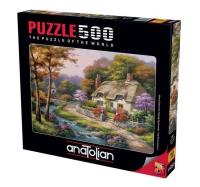 Puzzle 500 Chatka z pięknym ogrodem. Wydawca: Anatolian. SmakLiter.pl Opakowanie Puzzle 500 Chatka z pięknym ogrodem