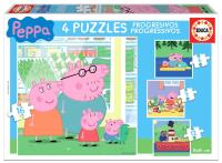 Puzzle 6+9+12+16 Świnka Peppa G3. Wydawca: Educa. SmakLiter.pl Opakowanie Puzzle 6+9+12+16 Świnka Peppa G3