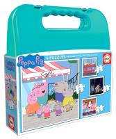 Puzzle 6+9+12+16 Świnka Peppa (walizka) G3. Wydawca: Educa. SmakLiter.pl Opakowanie Puzzle 6+9+12+16 Świnka Peppa (walizka) G3