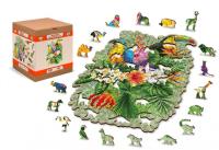 Opakowanie Puzzle drewniane 3D Ptaki tropikalne Tropical birds L