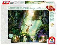 Puzzle PQ 1000 Georgia Fellenberg Jeleń w lesie G3. Wydawca: Schmidt. SmakLiter.pl Opakowanie Puzzle PQ 1000 Georgia Fellenberg Jeleń w lesie G3