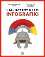 Starożytny Rzym. Infografiki. Autor: Nicolas Guillerat, John Scheid, Milan Melocco. SmakLiter.pl Okładka książki Starożytny Rzym. Infografiki