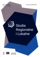 Opakowanie Studia Regionalne i Lokalne 3 (85) 2021