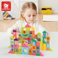 TOP BRIGHT Klocki Drewniane ABC 100 Elementów. Wydawca: Playme. SmakLiter.pl Opakowanie TOP BRIGHT Klocki Drewniane ABC 100 Elementów