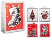 Torba prezentowa świąteczna 3D 39x30x12 mix. Wydawca: OneDollar. SmakLiter.pl Opakowanie Torba prezentowa świąteczna 3D 39x30x12 mix