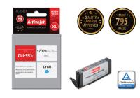 Opakowanie Tusz Activejet AC-551CR (zamiennik Canon CLI-551C; Premium; 8 ml; niebieski)