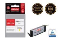 Opakowanie Tusz Activejet AC-551YR (zamiennik Canon CLI-551Y; Premium; 8 ml; żółty)