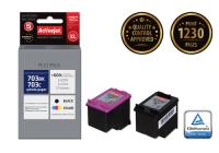 Opakowanie Tusz Activejet AH-M703RX (zamiennik HP 703 CD887AE, CD888AE; Premium; 1 x 20 ml, 1 x 21 ml; czarny, kolor)