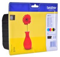 Opakowanie Tusz Brother zestaw LC121VALBP=LC-121VALBP, zawiera CMYBK, LC121C+LC121M+LC121Y+LC121BK