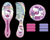 Zestaw akcesoriów do włosów w kosmetyczce Hello Kitty 10 elementów HK50104. Wydawca: Kids Euroswan. SmakLiter.pl Opakowanie Zestaw akcesoriów do włosów w kosmetyczce Hello Kitty 10 elementów HK50104