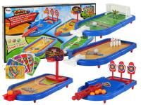 Zestaw Gier Zręcznościowych 4w1 Koszykówka Piłka Nożna Tarcza Kręgle Wyrzutnia. Wydawca: Lean Toys. SmakLiter.pl Opakowanie Zestaw Gier Zręcznościowych 4w1 Koszykówka Piłka Nożna Tarcza Kręgle Wyrzutnia