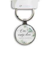 Opakowanie Brelok metalowy srebrny - On moje dni nasyca