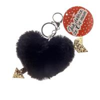 Opakowanie Brelok pompon serce czarny