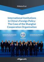 Okładka książki International Institutions in China’s Foreign Policy: The Case of the Shanghai Cooperation Organizat