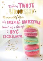 Opakowanie Karnet PR-360 Urodziny Makaroniki