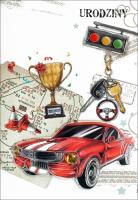 Opakowanie Karnet Urodziny n naklejanymi cyframi HM-200-1223