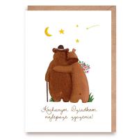 Opakowanie Kartka dla Dziadków Zakochane Misie K149