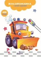 Kolorowanka z autami i pojazdami. Autor: Matusiak Monika. SmakLiter.pl Okładka książki Kolorowanka z autami i pojazdami