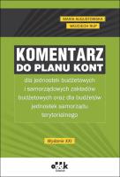 Komentarz do planu kont dla jed.bud /JBK1453. Autor: Augustowska Maria, Wojciech Rudzik. SmakLiter.pl Okładka książki Komentarz do planu kont dla jed.bud /JBK1453