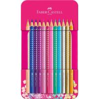 Kredki ołówkowe Sparkle Faber-Castell 12 kolorów opakowanie metalowe. Wydawca: Faber-Castell. SmakLiter.pl Opakowanie Kredki ołówkowe Sparkle Faber-Castell 12 kolorów opakowanie metalowe