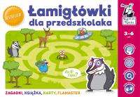 Łamigłówki dla przedszkolaka.. Autor: Natalia Minge, Krzysztof Minge, Monika Sobkowiak. SmakLiter.pl Okładka książki Łamigłówki dla przedszkolaka.