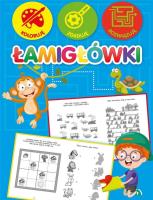 Okładka książki Łamigłówki. Koloruję, zgaduję, rozwiązuję