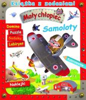 Mały chłopiec. Książka z zadaniami. Samoloty. Autor: Agathe Clair. SmakLiter.pl Okładka książki Mały chłopiec. Książka z zadaniami. Samoloty