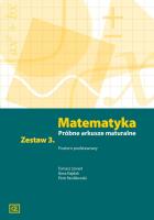 Matematyka LO Próbne arkusze maturalne z.3 ZP. Autor: Tomasz Szwed, Ilona Hajduk, Piotr Pawlikowski. SmakLiter.pl Okładka książki Matematyka LO Próbne arkusze maturalne z.3 ZP