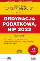 Okładka książki Ordynacja podatkowa  NIP 2022