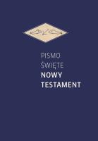Okładka książki Pismo Świete Nowy Testament oprawa niebieska