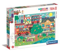 Opakowanie Puzzle 104 Maxi Super Kolor Busy Town