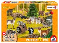 Puzzle 150 Zwierzęta w lesie + figurka Schleich G3. Wydawca: Schmidt. SmakLiter.pl Opakowanie Puzzle 150 Zwierzęta w lesie + figurka Schleich G3