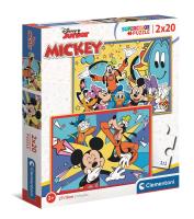 Opakowanie PUZZLE 2 x 20 EL SUPER KOLOR Mickey 24791