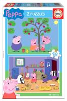 Puzzle 2x48 Świnka Peppa G3. Wydawca: Educa. SmakLiter.pl Opakowanie Puzzle 2x48 Świnka Peppa G3