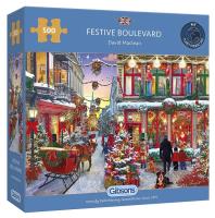 Puzzle 500 Świąteczna ulica G3. Wydawca: Gibsons. SmakLiter.pl Opakowanie Puzzle 500 Świąteczna ulica G3