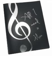 Opakowanie Segregator z folijkami All I Need Is Music srebrny