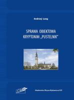 Sprawa obiektowa kryptonim. Autor: Andrzej Lange (red.). SmakLiter.pl Okładka książki Sprawa obiektowa kryptonim