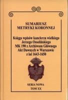 Sumariusz metryki koronnej. Autor: Wojciech Krawczuk (red.). SmakLiter.pl Okładka książki Sumariusz metryki koronnej