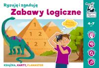 Zabawy logiczne Rysuję i zgaduję. Autor: Monika Sobkowiak. SmakLiter.pl Okładka książki Zabawy logiczne Rysuję i zgaduję