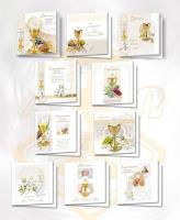 Opakowanie Zaproszenie brokat Komunia MIX (10szt.)